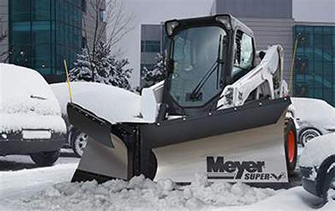 meyer skid steer v plow|meyer snow plow.